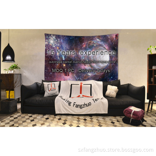 50 pcs custom print design flannel fleece sublimated blankets